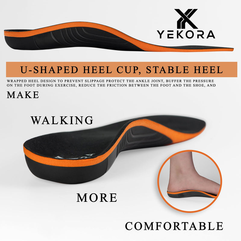 [Australia] - YEKORA Ortho Plus orthopedic insoles shoe insoles flat feet flat feet plantar fasciitis heel spur hollow foot kink foot men women (XS: 35-37 EU) XS: 35-37 EU 