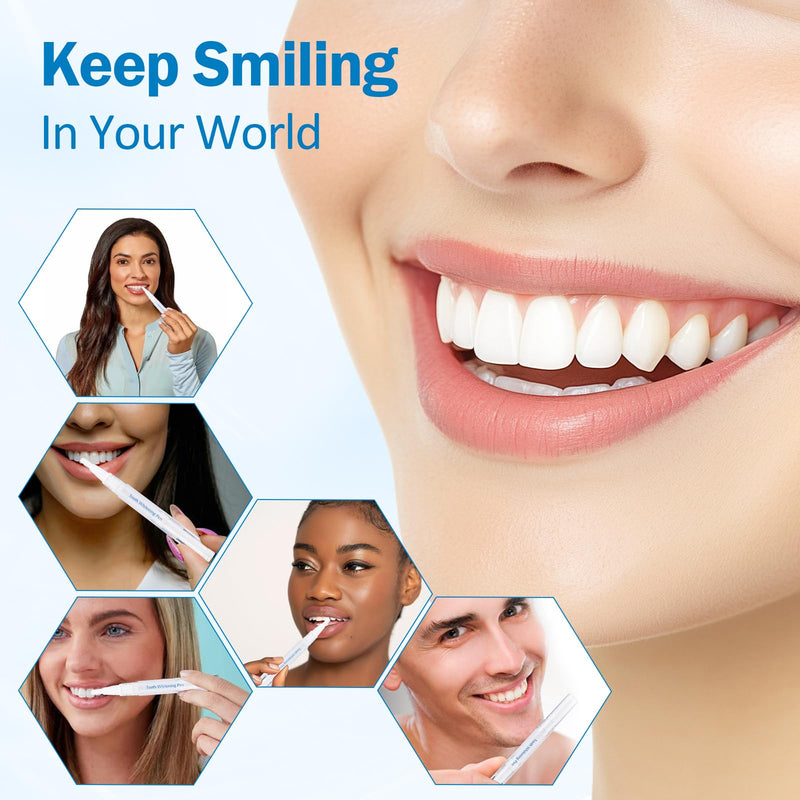 Teeth Whitening Pen - Professionally Stain Removal Teeth Whitening Gel Formula, No Sensitivity Effective Teeth Whitener, Mint (0.11 Fl Oz (Pack of 4)) 0.11 Fl Oz (Pack of 4)