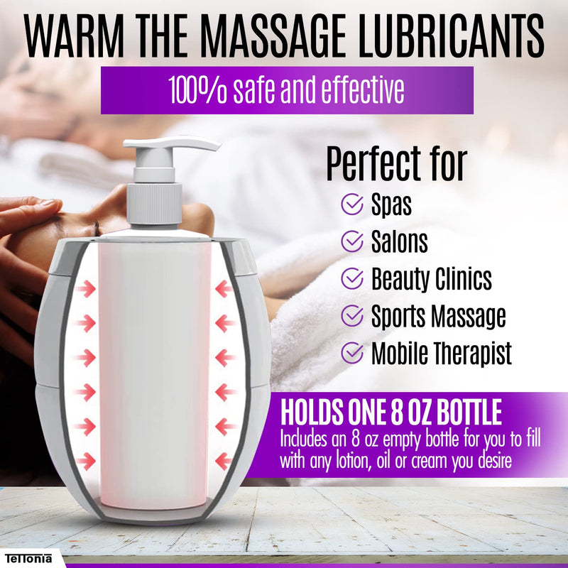 [Australia] - Massage Oil/Lotion Bottle Warmer - Auto-Temperature (White Pearl) White Pearl 