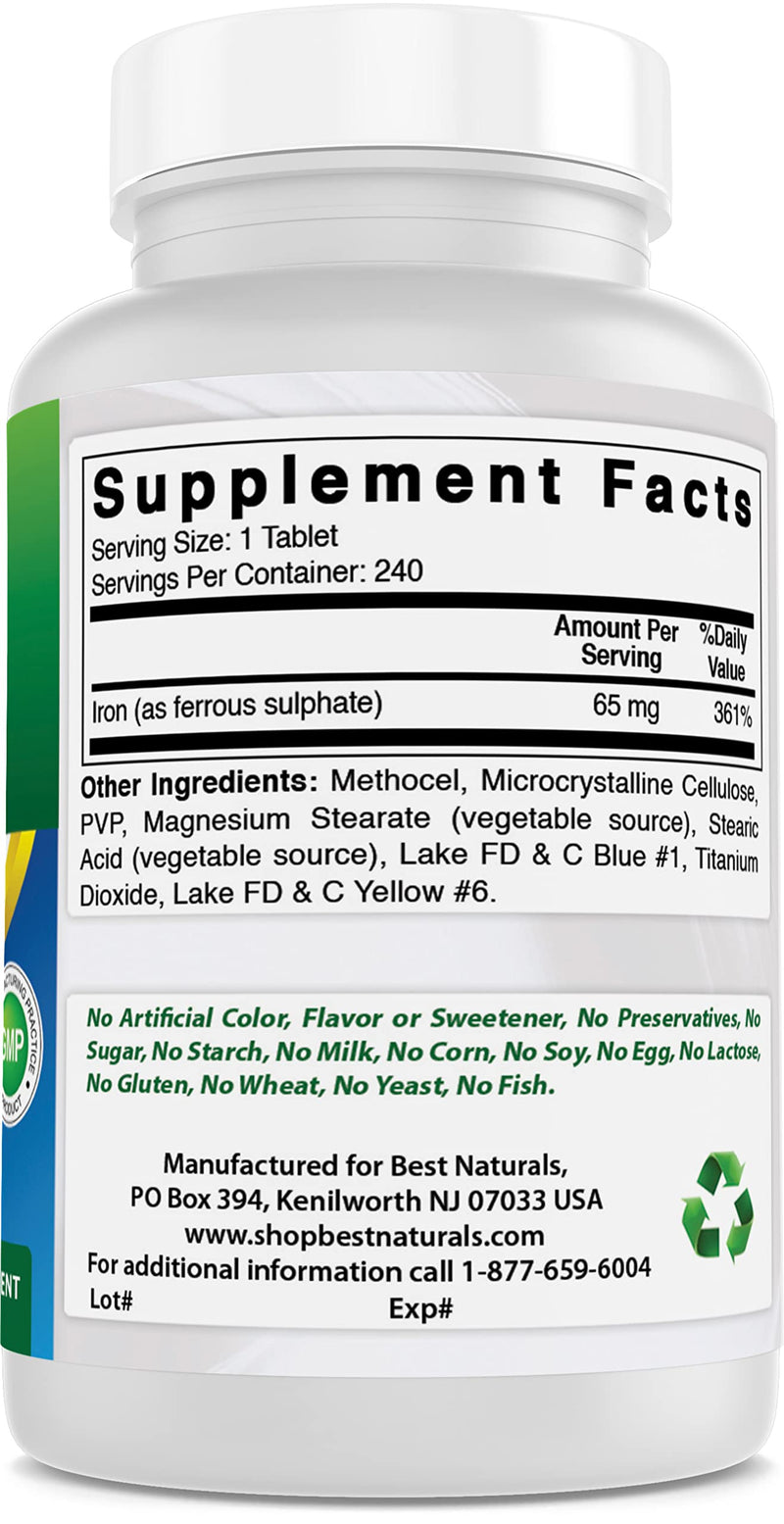 Iron 65 mg & Folic Acid 800 mcg