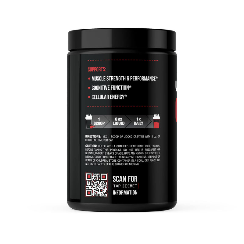 [Australia] - Jocko Fuel Creatine Monohydrate Powder - Creatine for Men & Women, Supplement for Athletic Performance & Muscle Health, 90 Servings 16 oz (Unflavored) 