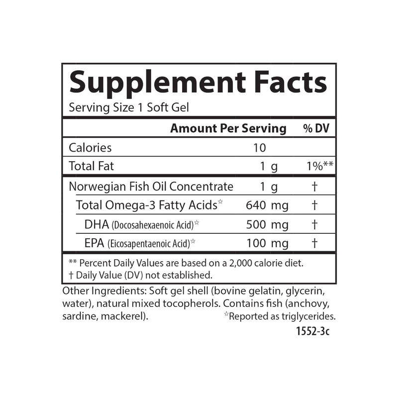 [Australia] - Carlson Labs - Super DHA 500 mg. - 180 Softgels 
