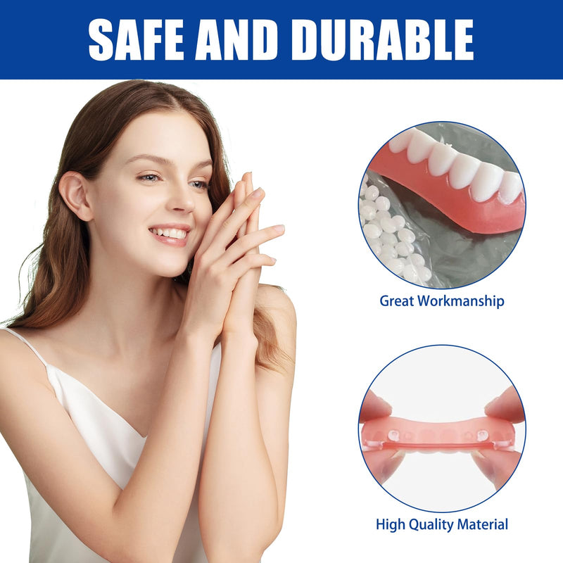 [Australia] - 2 pieces denture silicone reline kit, denture underlining silicone, denture silicone reline kit, soft denture reline kit, snap on soft denture reliner kit for upper and lower teeth 