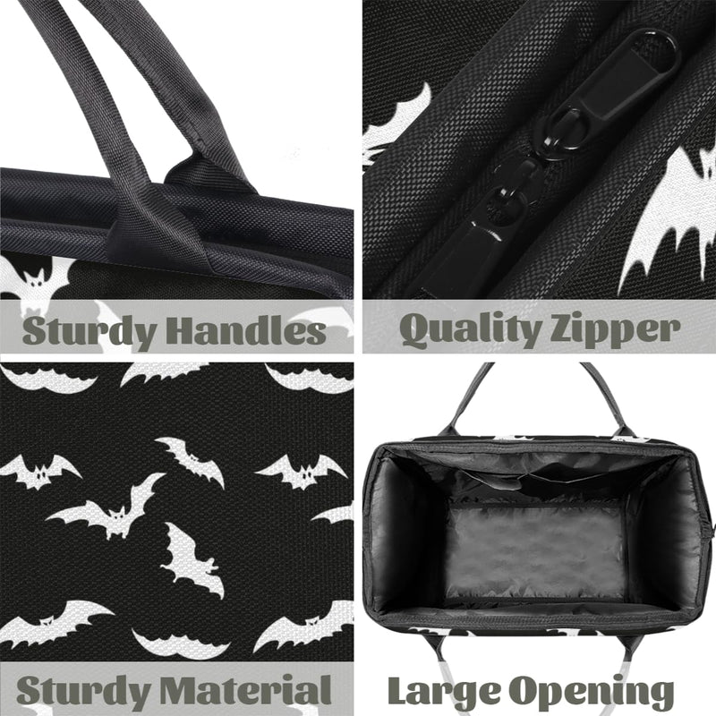 Black Bat Overnight Weekender Tote Bag for Women Travel Duffel Bags | Black Bat Cool Lightweight Foldable Sports Gym Bag Waterproof Carry On Luggage Weekender Bag for Traveling Gifts A:a Color:37