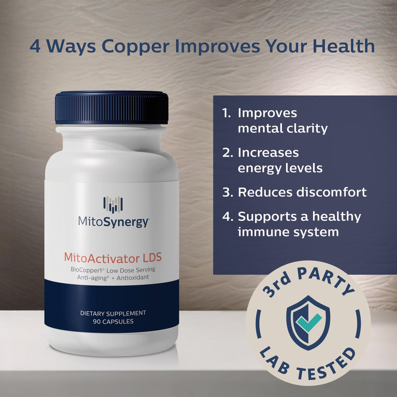 [Australia] - MitoActivator BioCopper1 (Cunermuspir) LDS - Low Dose Serving 0.1mg Bioavailable Copper - Lyme Support for Sensitive Users to minimize Herxheimer Reaction 