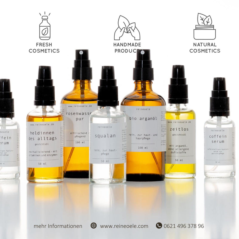 [Australia] - pure hyaluronic serum, high dosage, vegan derma roller, suitable for sensitive skin without alcohol, 50 ml glass bottle, pure oil Hyaluron Pur No20 