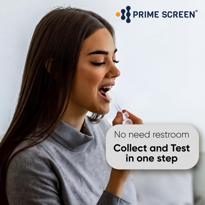 Prime Screen [10 Pack] 6 Panel Oral Saliva Drug Test Kit, Employment and Insurance Testing (AMP, COC, MET, OPI, PCP, THC) - ODOA-166