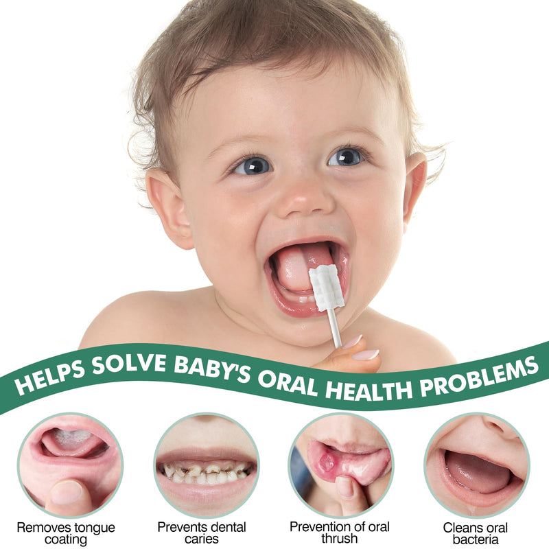 [Australia] - 52Pcs Baby Tongue Cleaner, Disposable Baby Toothbrush Oral Cleaner, Infant Gum and Tooth Cleaning Stick for Newborns, Toddler Mouth Cleaner 1 Count (Pack of 52) 