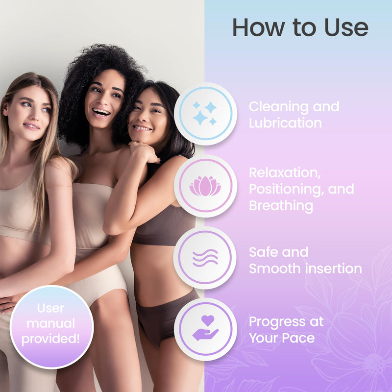 [Australia] - Ecoblossom Silicone Intimacy Set - The Most Reliable kit for Women - Intimacy & Wellness Aids (Small, Sizes 1-4) Small, Sizes 1-4 