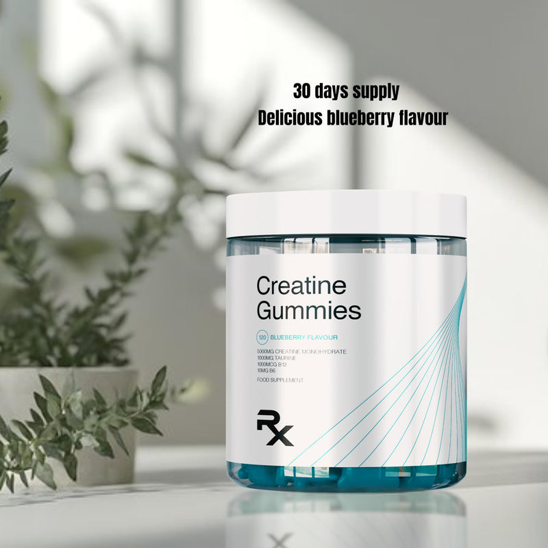 Creatine Gummies 5000mg – Chewable Creatine Supplement 1 Month Supply for Men and Women. Plus B12, B6 & Taurine. 120 Sugar Free & Vegan Creatine Monohydrate Gummies Blueberry Flavour 60 count (Pack of 1)