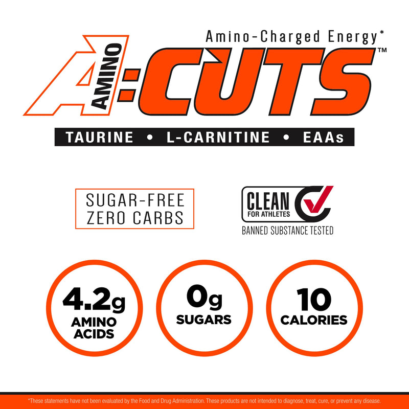 [Australia] - ALLMAX Nutrition AMINOCUTS (ACUTS), Amino-Charged Energy Drink with Taurine, L-Carnitine, Green Coffee Bean Extract, Watermelon, 30 Servings 