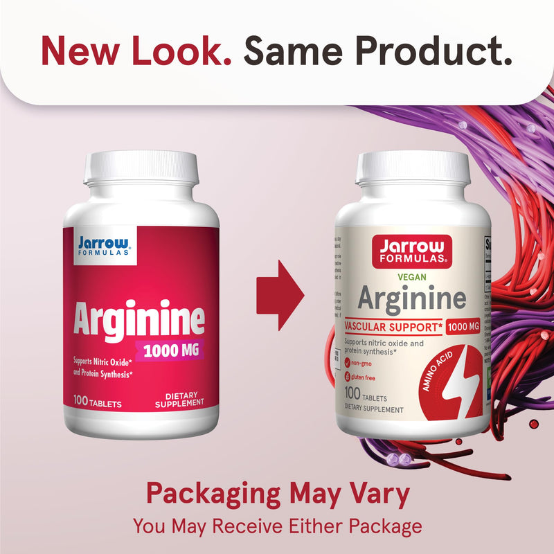 [Australia] - Jarrow Formulas¬Æ Arginine 1000 mg, Dietary Supplement, Supports Nitric Oxide Production, Supports Protein Synthesis, 100 Tablets, Up to 100 Day Supply 100 Count (Pack of 1) 