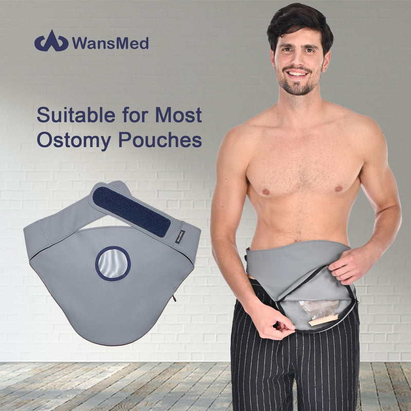 [Australia] - Colostomy Bag Covers for Men and Women, Ileostomy bag covers, Colostomy Supplies Gray XX-Large 