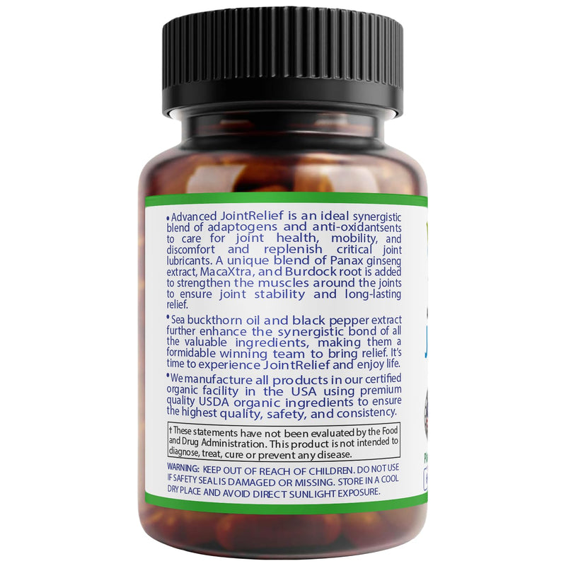 [Australia] - Advanced JointRelief Joint Works | Joint & Muscle Support Supplement* | Promotes Mobility & Health* | 30-Day Supply | USDA Organic, Vegan, Non-GMO, USA Made 30 Count (Pack of 1) 