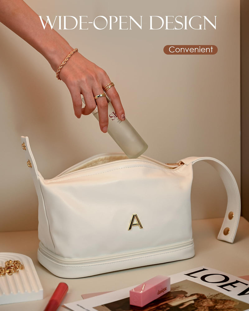 Personalized Cosmetic Bag + Personalized Travel Duffel Bag, Gift for Her