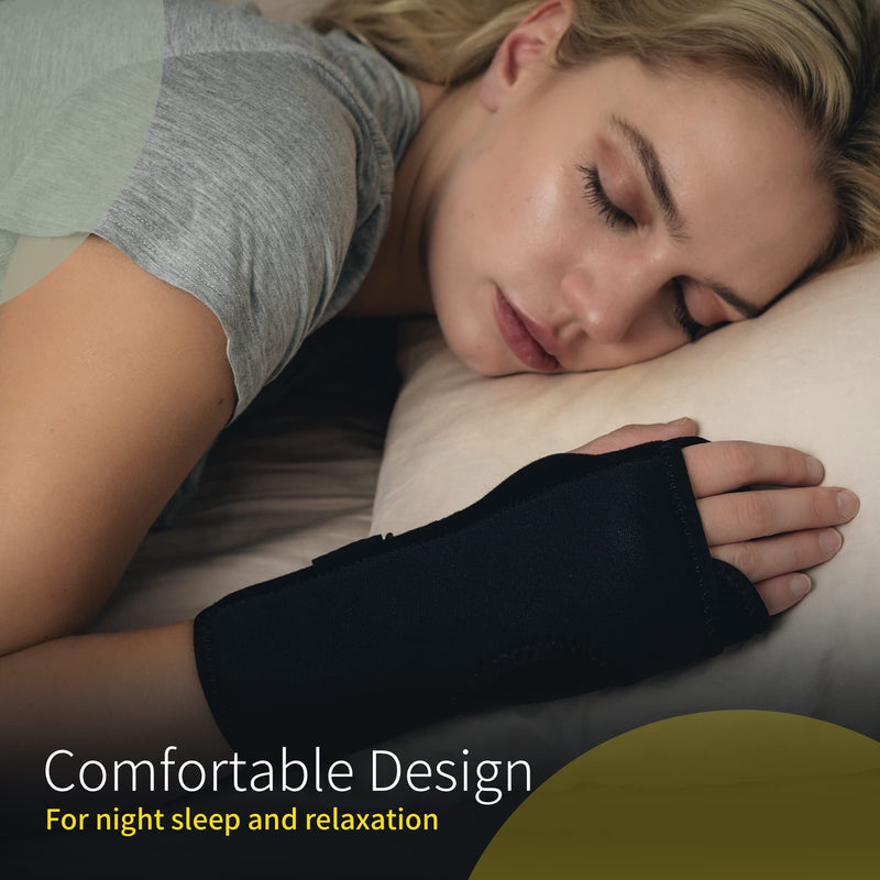 BraceUP Carpal Tunnel Wrist Brace Night Support Lightweight Splint with Cushioned Pads, Night Sleep Wrist Support Brace for Pregnancy, Hand Support, and Tendonitis Arthritis Pain Relief One Size