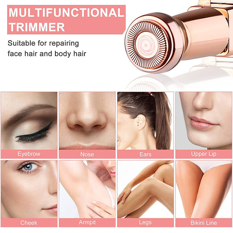 [Australia] - Hair Removal for Women, 2 In1 Eyebrow Epilator Eyebrow Trimmer Body Hair Groomers Electric Hair Remover for Eye Brows Hair Removal Lip Hair Shaver Hair Removal Device 