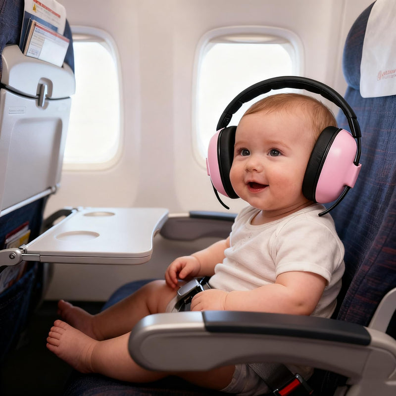 [Australia] - Baby Noise Cancelling Headphones Infant Ear Protection Comfortable Noise Reduction Ear Muffs for Babies Toddler 1 Months to 2 Years, Pink 