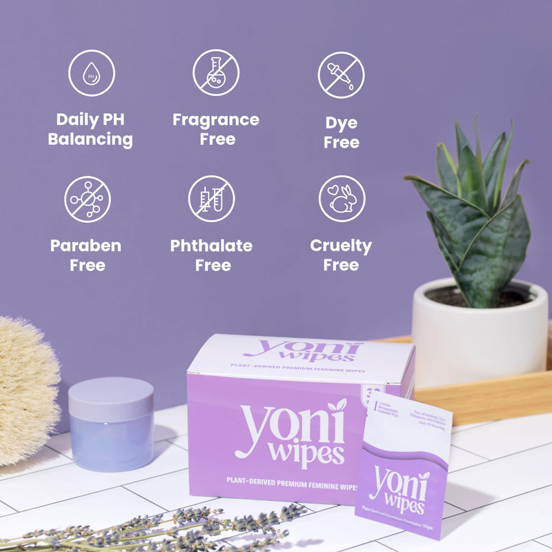 [Australia] - 30 Count Biodegradable & Flushable Feminine Wipes, pH-Balanced, Aloe Vera & Vitamin E, Individually Wrapped for Travel and On-the-Go Use 