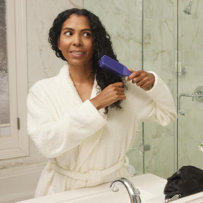 Purple Detangler Brush by Felicia Leatherwood - For Kinky, Curly, Wavy 4c or Straight Hair - Tame Your Tangles Smooth Your Coils - Pain Free for All Ages Purple