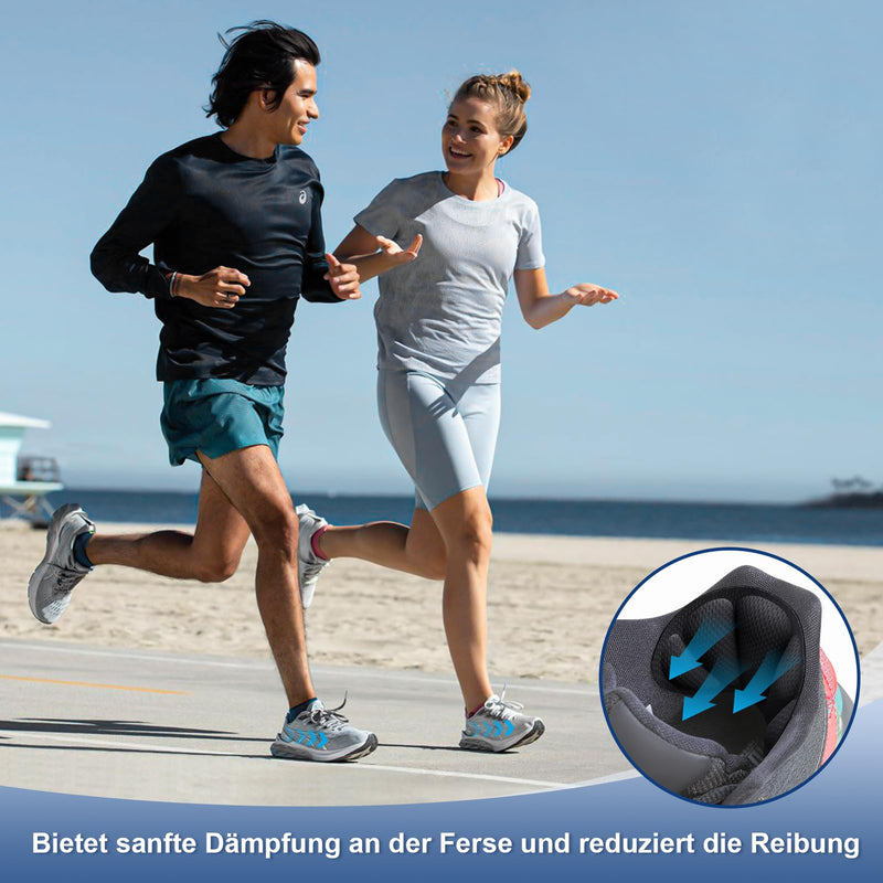 [Australia] - AnjoCare Heel Pads, 3 Pairs of Self-Adhesive Heel Pads for Loose Shoes, Non-Slip Heel Pads for Sneakers, High Heels and Oversized Leather Shoes Black 