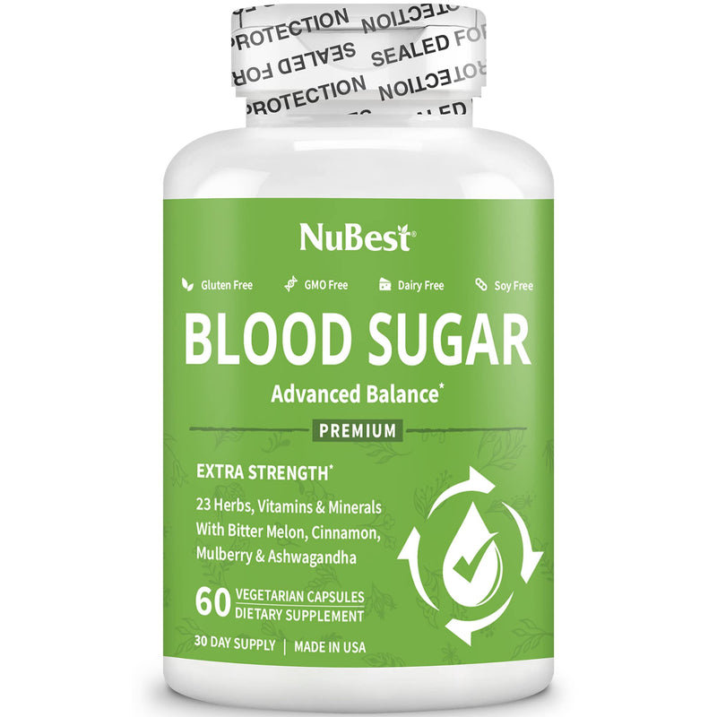 [Australia] - NuBest Blood Sugar - Advanced Formula with Bitter Melon, Ashwagandha, Cinnamon, Chromium, Magnesium, Vitamins, Alpha Lipoic Acid, Cayenne Pepper & More - Pack 1 