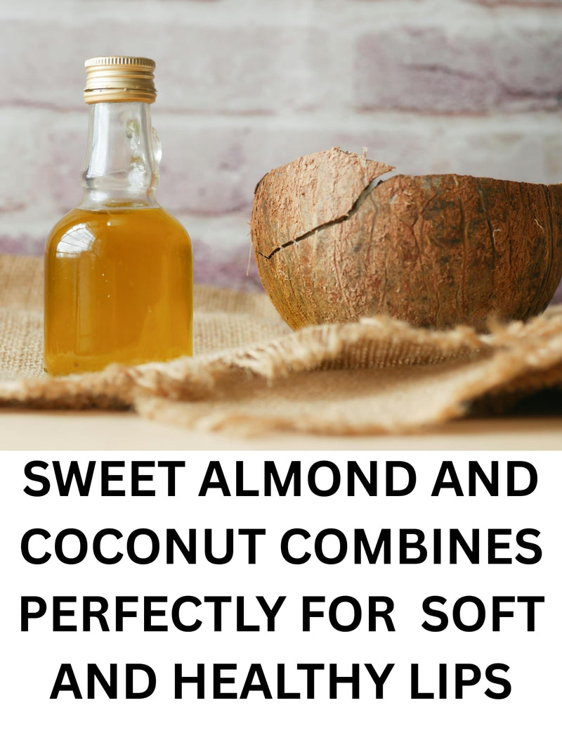 Sweet Almond & Coconut Oil Moisturizing Lip Balm, Natural with Shea Butter, Aloe, Vitamin E, 4-Pack, 0.15 oz