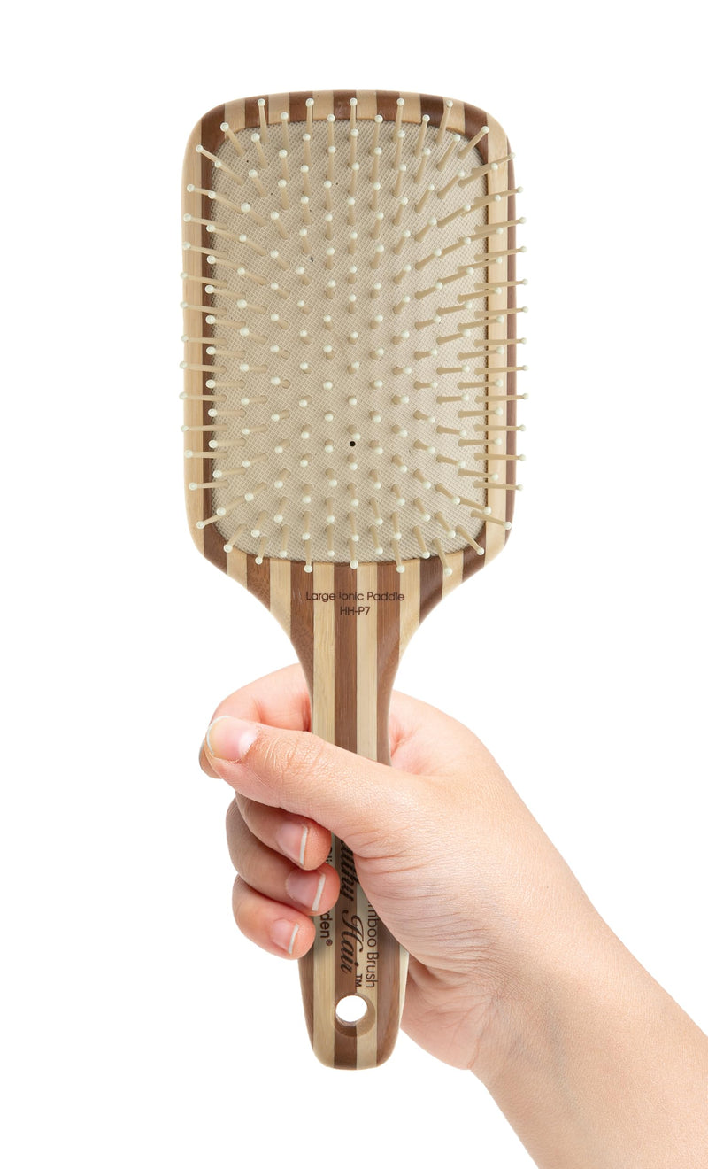 Olivia Garden Healthy Hair Eco-Friendly Bamboo Ionic Paddle Hair Brush