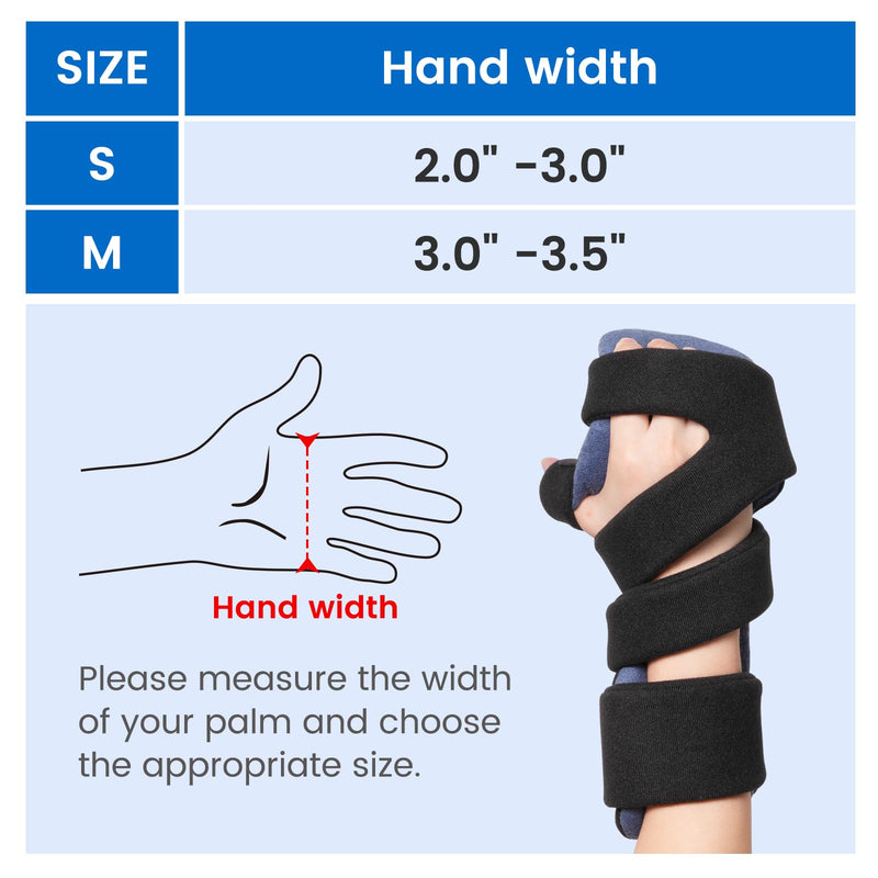 [Australia] - Velpeau Resting Hand Splint with Finger Separator Functional for Stroke Patient, Night Immobilizer Wrist Finger Brace for Muscle Atrophy Rehabilitation, Arthritis, Carpal Tunnel, Tendonitis (Left-S) Small Left Hands 
