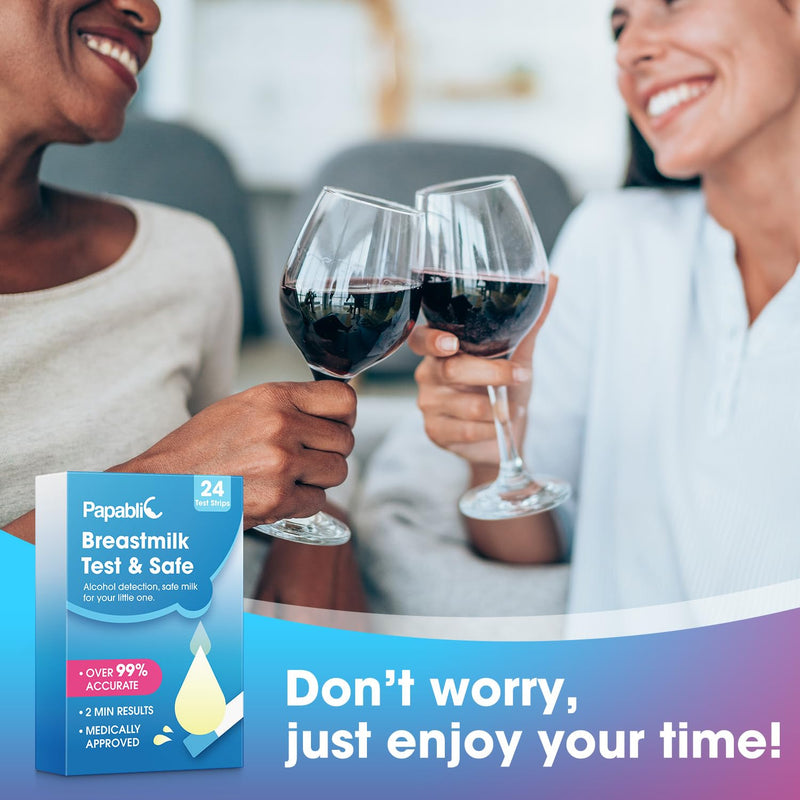Papablic 36+24 Breastmilk Alcohol Test Strips 2-mins Quick & Accurate Detection for Alcohol in Breastmilk