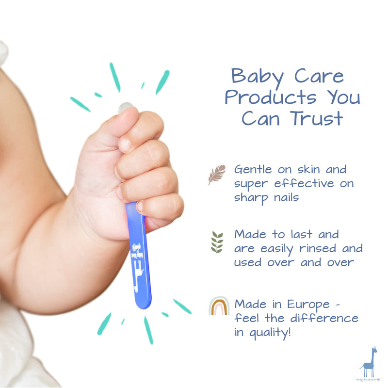 [Australia] - Baby Nail File, Safe Alternative for Nail Clippers, Must-Have Baby Essentials, Ideal Gift for Any Occasion Including Baby Shower, Blue - Baby Blue Giraffe 