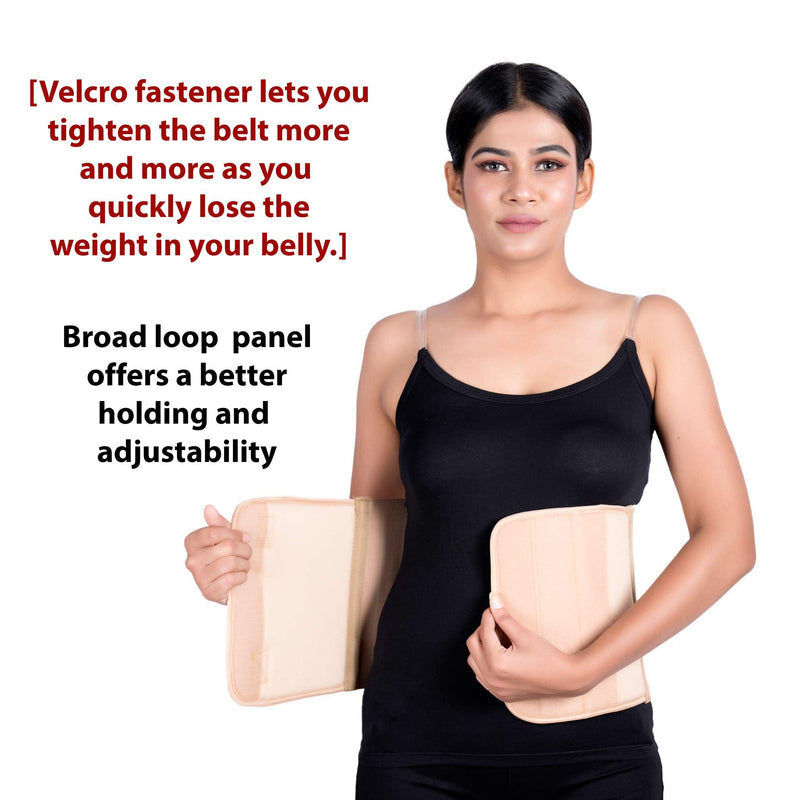 Wonder Care Abdominal Binder for Men and Women/Postpartum Post-Operative Post-Surgery Wrap/Abdomen Navel Umbilical Hernia Support Belt (M) M(32-35")
