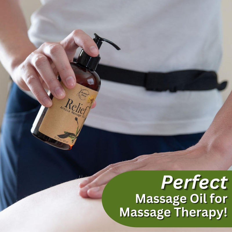 [Australia] - Relief Arnica Massage Oil – Great for Sports & Athletic Therapeutic Massage – All Natural - Arnica Montana for Sore Muscle Relief. Contains Sweet Almond, Jojoba, Grapeseed & Essential Oils 8oz 8 Fl Oz (Pack of 1) 