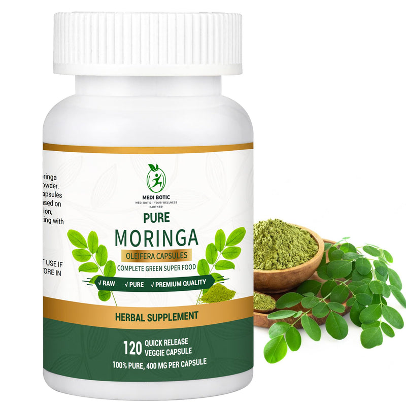 Organic Moringa Capsules 800mg, 3rd Party Tested & Non-GMO, 360 Count | Moringa Capsules Superfood for Energy, & Immune Support, Rich in Antioxidants, Essential Vitamins & Amino Acids, Gluten Free 360 Count Pack of 3