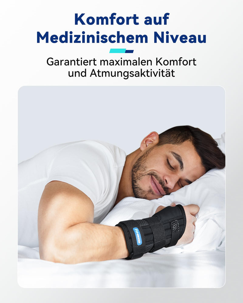 [Australia] - Fitomo wrist bandages with 3 metal splints and soft thumb opening, bandage wrist for carpal tunnel arthritis tendonitis sprains, night sleep wrist bandage S/M rights-blue 