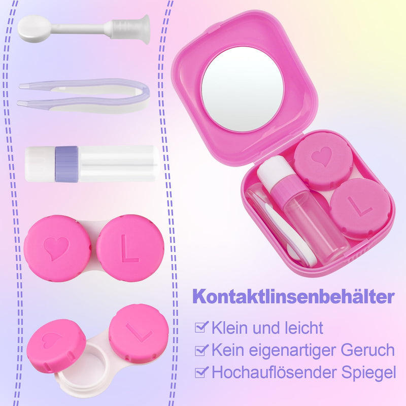 [Australia] - Yamitora Pack of 4 Portable Contact Lens Cases, Contact Lens Storage with Contact Lens Insertion Aid, Mirror - Contact Lens Case Contact Lens Cases for Travel, Home 