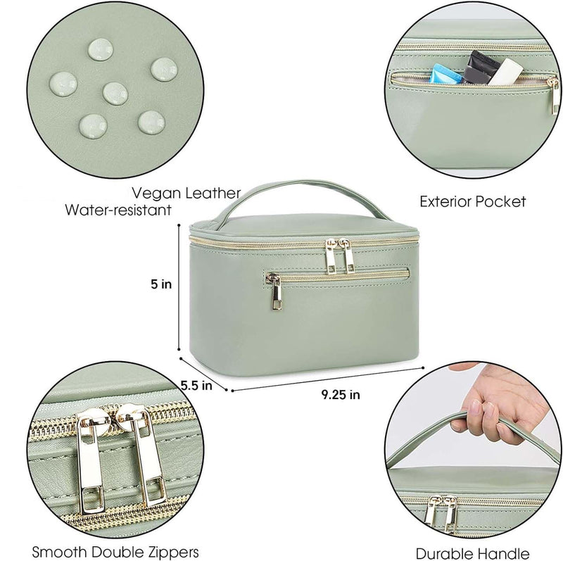 Wandering Nature puffer tote bag and makeup bag