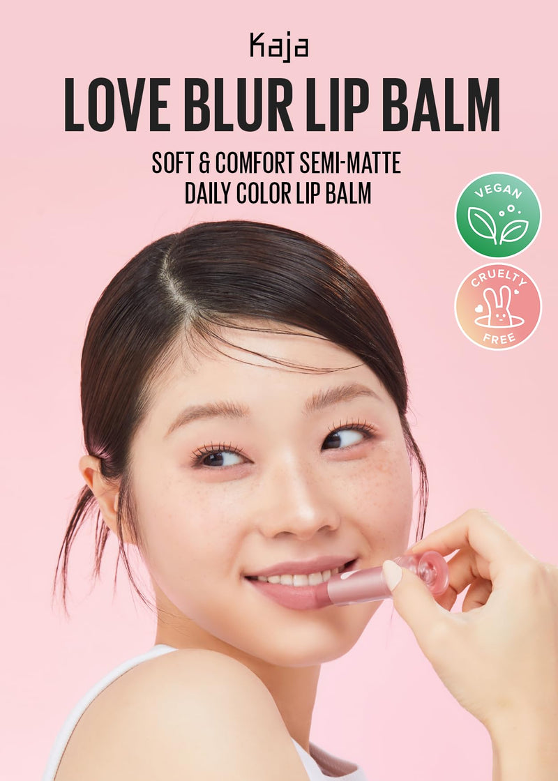 Kaja Love Blur Lip Balm - 02 Sweet Bestie | Soft & Comfort Semi-Matte Blurring Daily Color | Shea Butter, Avocado Oil, Citrus Unshiu Peel Extract, Vitamin E Infused, Cute Stuff, 4g/0.14oz.