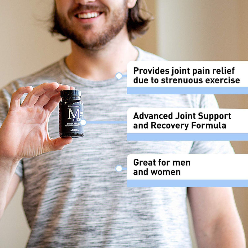 [Australia] - Mdrive Joint Support Supplement for Men - Supports Healthy Joint Function, Flexibility, Comfort & Mobility - Features UC-II Collagen, Turmeric Curcumin & Sodium Hyaluronate from Hyaluronic Acid, 30ct 