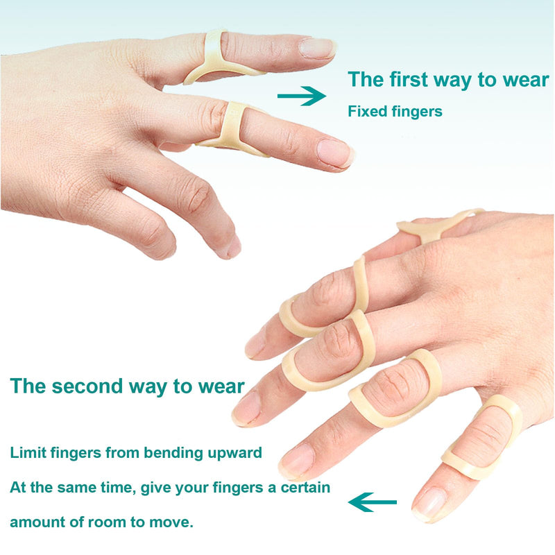 Oval Finger Splint 11pcs, Sizes 4-14, Mallet Finger Splint Trigger Finger Splint for Thumb Middle Ring Index Pinky, Straighten Crooked Fingers Mallet Finger Protcet Trigger Finger Limit Hypermobility