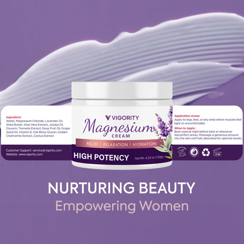 Magnesium Lotion for Kids & Babies Sleep - Bedtime Calming Body Cream with Natural Ingredients & Multi Vitamins - Topical Magnesium Soothing Relief, Promotes Relaxation (8.46 Ounce, Lavender) 4.23 Ounce (Pack of 1)