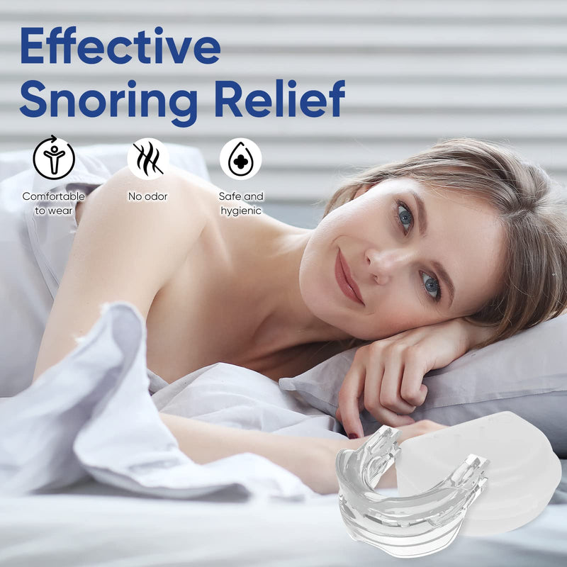 [Australia] - Bite splints, anti-snoring splint, effective snoring stopper mouthpiece bite splint night against teeth grinding and snoring men women 1 piece clear 