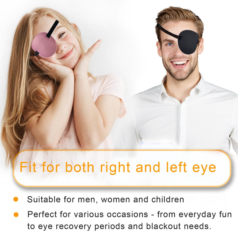 [Australia] - 6PCS Eye Patch, Super Soft Eye Patches, Adjustable Medical Eye Patch for Adults and Kids, Amblyopia Lazy Eye Patches for Left or Right Eyes, 6 Colors 1 Count (Pack of 6) 
