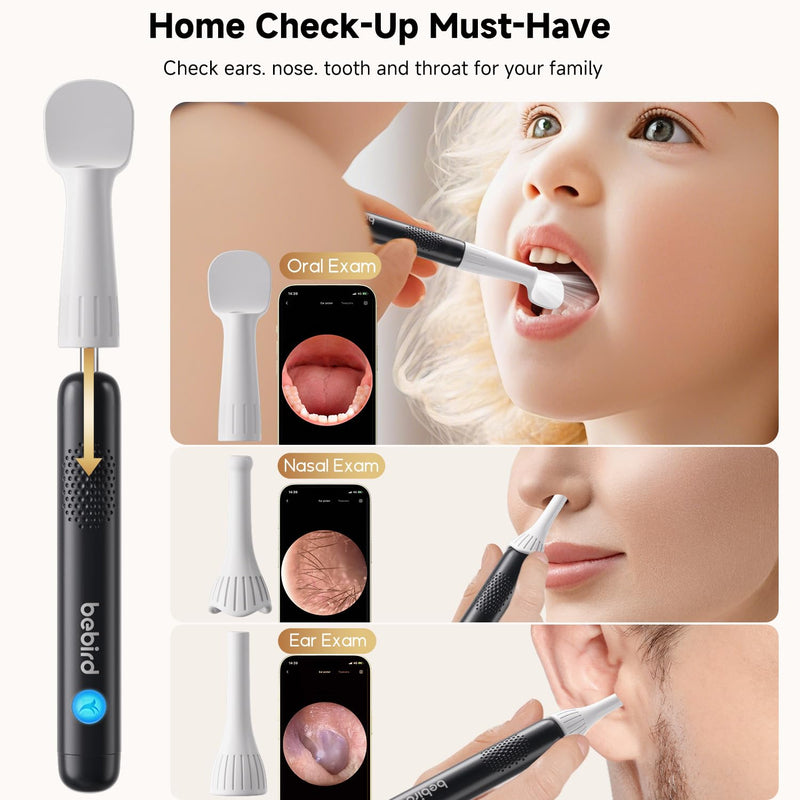 [Australia] - BEBIRD R1 Ultra Ear Wax Removal, Ear Cleaner with Camera Ear Scope, Wax Remove Ear Pick with Ear Otoscope Tweezers, Visual Dropper Cleaning Kit, Ear/Nose/Throat Examination Tool for Family 
