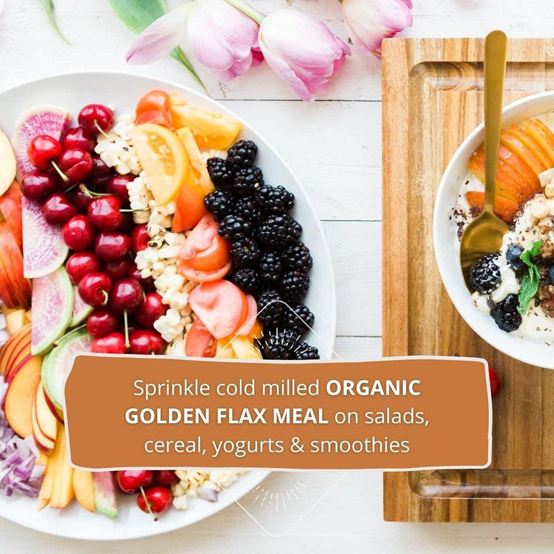 [Australia] - Garden of Life 100% Organic Ground Flax Seed, Cold Milled Premium Golden Flaxseed Meal for Women and Men, 2g Omega 3, Lignans, 3g Fiber, 3g Protein, One Ingredient, Preservative Free, 28 Servings (Pack of 3) nutty 14 Ounce (Pack of 3) 