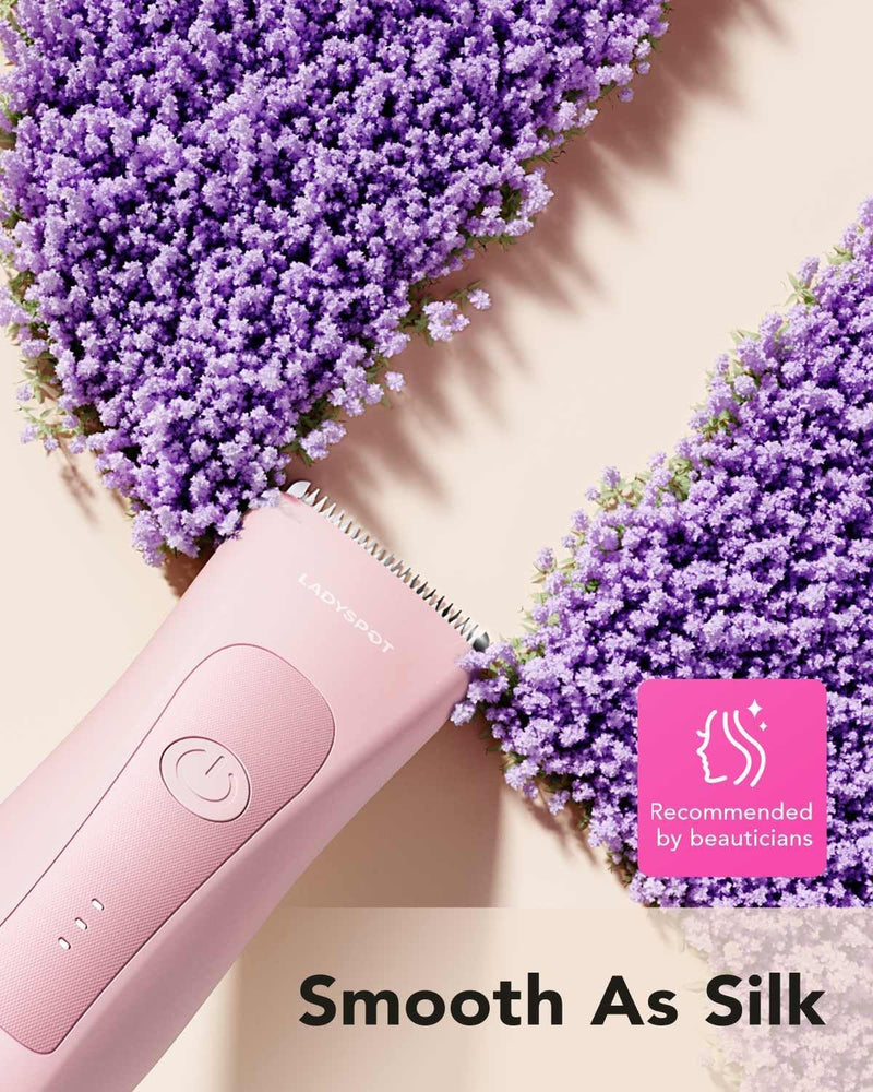 [Australia] - Intimate razor for women, women's electric razor, women's razor with 3 protection devices and replaceable ceramic blade heads, LADYSPOT™ razor women's intimate area women's care set sets (pink) pink 