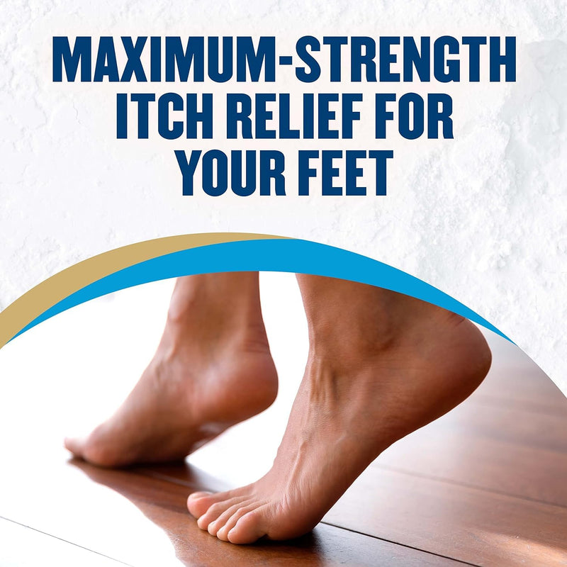 Gold Bond Medicated Foot Powder 4 oz., Maximum Strength Odor Control & Itch Relief 4 Ounce (Pack of 1) Talc