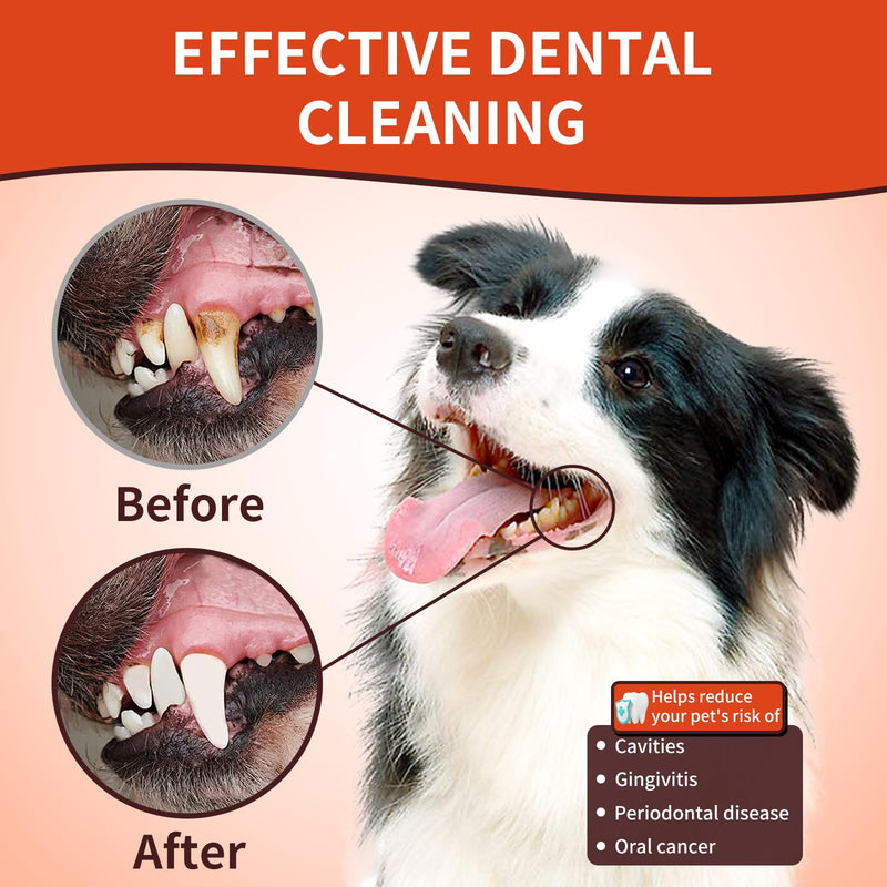 [Australia] - Dog Dental Wipes - Tooth Brushing Kit for Cats & Dogs - Dog Toothbrush Finger Dental Wipes to Remove Plaque & Tartar,Effective Teeth Cleaner (50PCS) 4.2 Ounces 