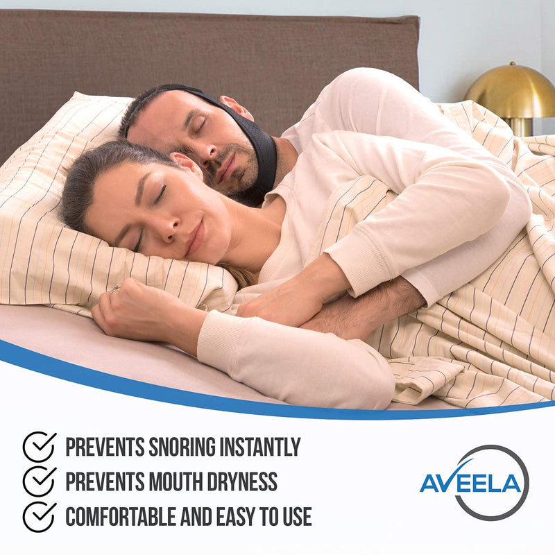 [Australia] - Anti Snoring Chin Strap for CPAP Users | Medium | Keep Mouth Closed While Sleeping | Adjustable Premium Snore Stopper Head Strap for Men and Women | Itch-Free Material for Uninterrupted Sleep M 