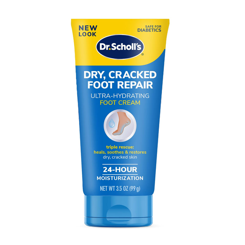 Dr Scholl's Dry Cracked Foot Repair Cream 3.5 oz & Odor-X Ultra Odor-Fighting Spray Powder 4.7 oz Bundle